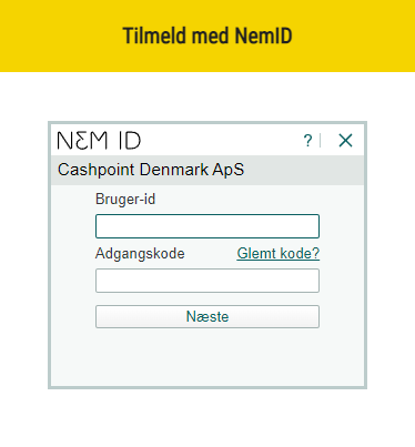 Cashpoint Tilmelding 2