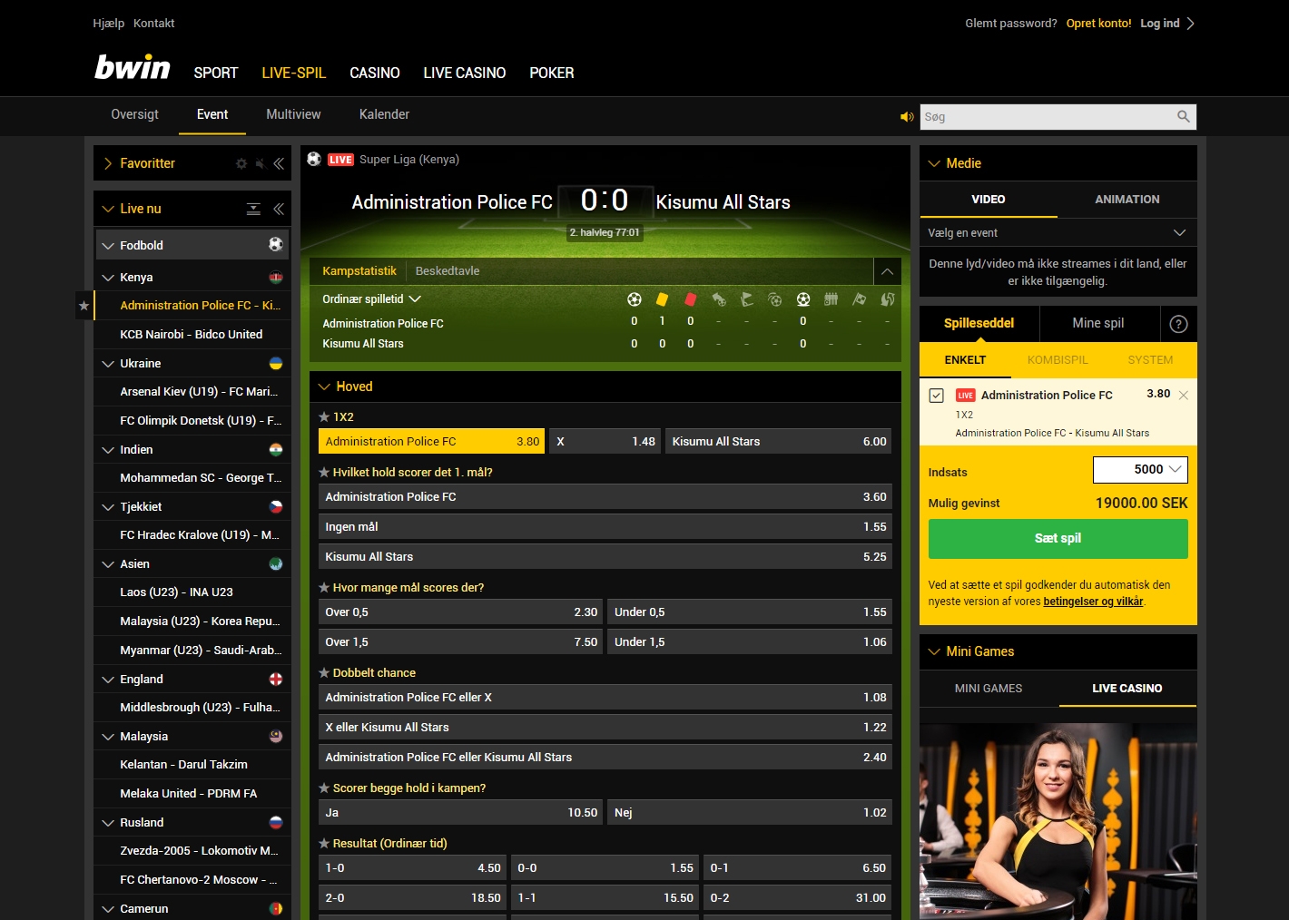 Bwin Liveodds