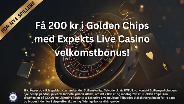Expekt Live Casino Velkomstbonus