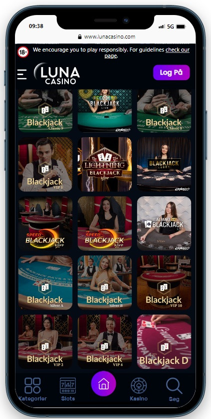 Luna Casino Casino Spil