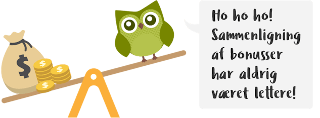 Velkomstbonus sammenligning